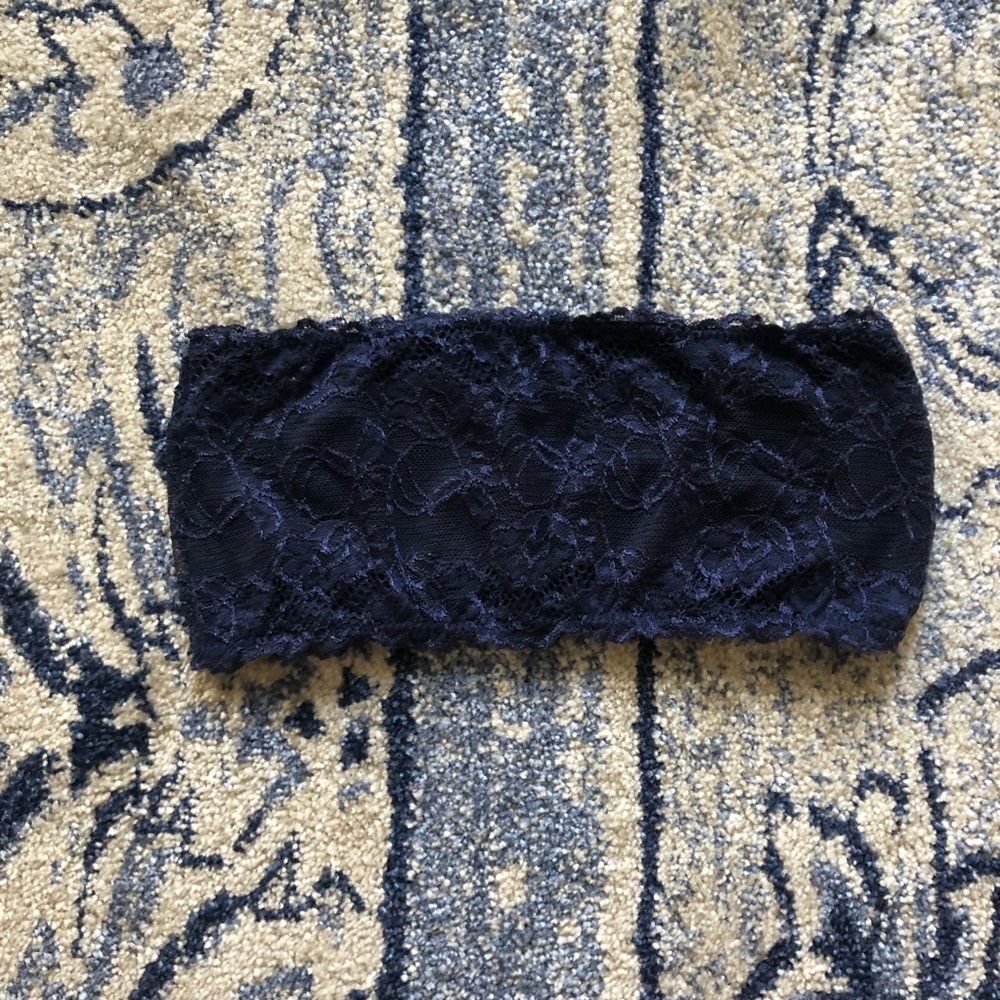 Navy Blue Lacey Bandeau